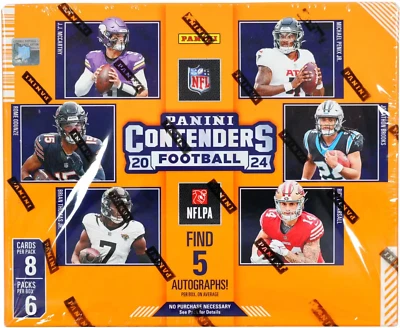 2024 Panini Contenders Football Hobby PYT Box Break #700 - 5 Auto Break!