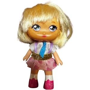 Famosa Barriguitas Fashion Doll Blonde Hair 5” Pink Outfit Blue Tie - Picture 1 of 13