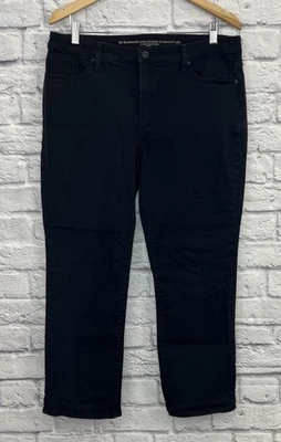 SO SLIMMING CHICO’S WOMEN’S BLACK GIRLFRIEND STRAIGHT LEG JEANS SIZE 2.5P (14P) - Image 1 of 3