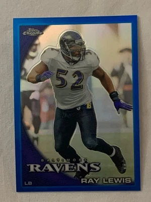 2010 Topps Chrome Blue Refractor #C116 Ray Lewis /199 - Image 1 of 2