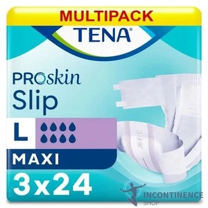 3x TENA ProSkin Slip Maxi Incontinence Slips - Large - Pack of 24 - 4100ml - Picture 1 of 4