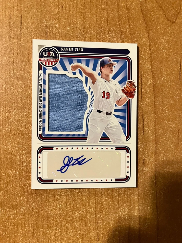 2024 Stars & Stripes - Gavin Fien - Collegiate Silhouettes Auto Relic /199 - Image 1 of 2