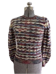 Vintage 90’s Geoffrey Beene Multicolor Striped Knit Sweater Woman’s Size Small - Bild 1 von 11