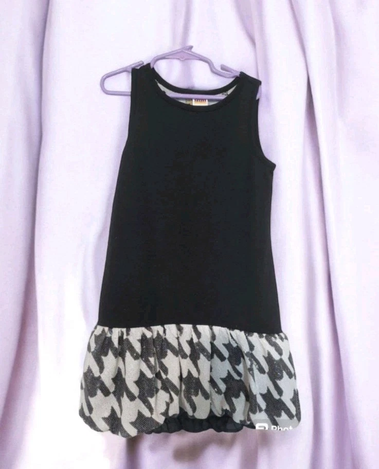 Harajuku Mini Sequin Tunic Dress Black White Girls size Medium 7 / 8 For Target - Image 1 of 4