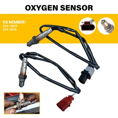 2X Sensor de oxígeno O2 aguas arriba y aguas abajo para Volkswagen CC Beetle Eos Golf GT 2344829 Foto 1 de 4
