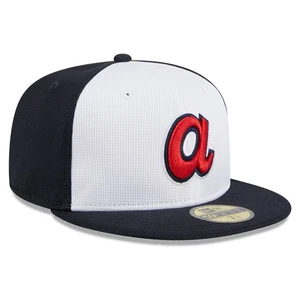 Men's New Era  White Atlanta Braves 2025 Batting Practice 59FIFTY Fitted Hat - Picture 1 of 6