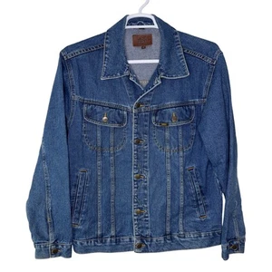 Vintage Lee Trucker Jean Jacket Men's Medium Blue Denim Button Down Western EUC - Picture 1 of 5