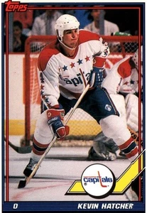 Tarjeta de hockey sobre hielo Kevin Hatcher D Capitals Topps n.º 310 1991 - Imagen 1 de 2