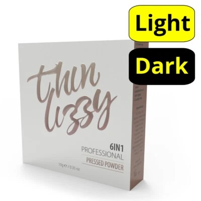 Thin Lizzy 6-in-1 Professional Pressed Powder 10g Light or Dark Shade Compact - Image 1 of 4