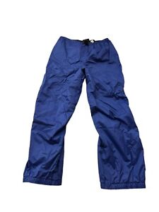 Vintage Patagonia Kids Sz 14 Blue Nylon Pants Belted Waterproof Unlined Boy Girl