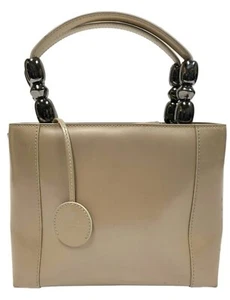Bolso de Mano Vintage Clásico Sofisticado Christian Dior Beige de Cuero - Imagen 1 de 8