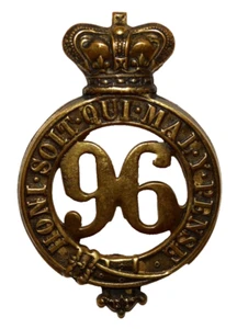 BRITISH MILITARY CAP BADGES, The 96th Manchester Regiment of Foot  1874-1881 - Imagen 1 de 2