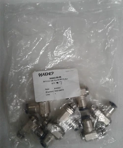 Lot of 7 AIGNEP 88953-06-06 Universal Flow Control Elbow 3/8" Tube x 3/8 Male - Picture 1 of 7