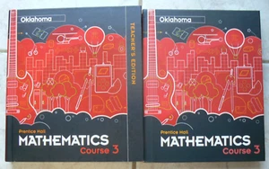 Prentice Hall Math Course 3, gr.8/8th 2011 Student Text & TE Teacher's Ed LN! - Picture 1 of 10