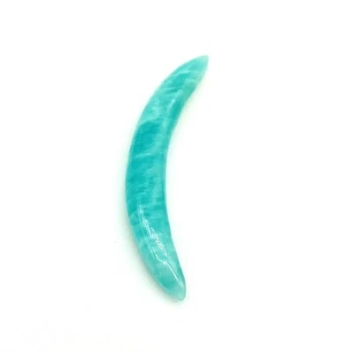 Natural Amazonite Gemstone CURVED SEPTUM TUSK  size 12g to 5/8'' and customize. - Image 1 of 4