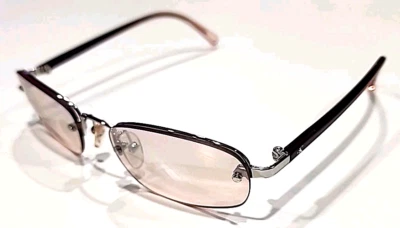 Gafas de sol pequeñas envolventes de metal marrón Calvin Klein 1035 176 52-18 135 Foto 1 de 4