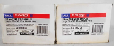 Grapas 20-ga 1/2" Corona Alambre Grapas 1/4" Pata 5000/por Caja 2 cajas GALVANIZADAS Foto 1 de 2