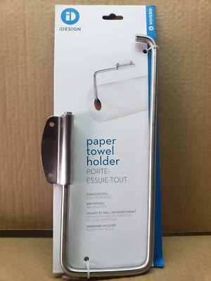 Toallero de papel sobre el gabinete acero inoxidable iDesign metal para cocina Foto 1 de 4