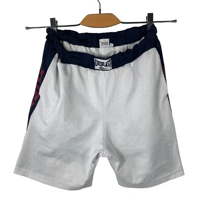 Pantalones cortos deportivos Everlast blancos de jersey para hombre con logotipo grande - talla S Foto 1 de 4