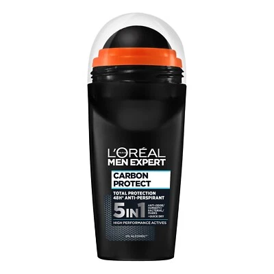5x L'oreal Men Expert XXL Roll ON        CARBON PROTECT 5 in 1      Deodorant - Image 1 of 3