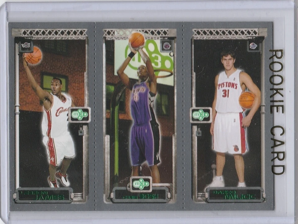 Tarjeta de novato trío Lebron James Topps Matrix Chris Bosh Milicic 2003 baloncesto radiocontrol Foto 1 de 2