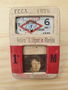 Antique Train Pass Ticket Buenos Aires Argentina - Picture 1 of 3