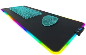 New XL RGB 15 Color LED Gaming Keyboard Mouse Pad Mat 31.5" x 11.8" B2 FREE SHIP - Picture 1 of 1