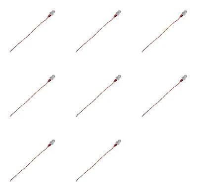 Hubsan X4 H107L H107C-A33 3.7v Red LED Lights Night Flying Light 8 Pack - Image 1 of 3