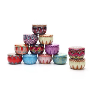 1PCS Tinplate Candy Box Cookie Case Home Decor Festive Drum-shaped SuppliesBDAT - Picture 1 of 16