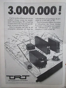 12/1978 PUB TRT RADIOALTIMETRE DME TRANSPONDEUR 3000000 EQUIPEMENTS FRENCH AD - Imagen 1 de 1