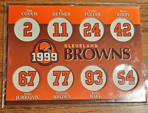 1999 Cleveland Browns Set monete (7) con divano Tim #2, #11 Ty Detmer - NUOVO inutilizzato - Foto 1 di 5