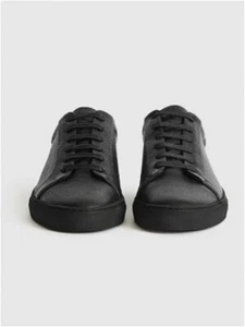 REISS LUCA TUMBLED TUMBLED LEATHER SNEAKERS - Picture 1 of 5