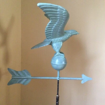 Good Directions Aluminum Blue Verde Finish Cottage Eagle Weathervane Figure Only - Image 1 of 4