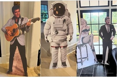 4 Cardboard Elvis, JFK, Marilyn & Astronaut Life Size Cardboard Cutout Standups  - Image 1 of 4