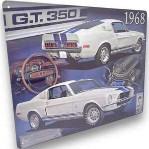 '68 Shelby G.T. Insegna in metallo latta 350 15"" x 12"" con bordi rinforzati orlati - Foto 1 di 5