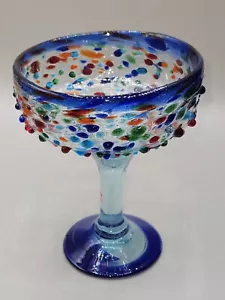 Vetro gelato messicano soffiato a mano vintage decorazione Margherita - Foto 1 di 6