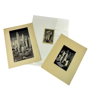 SET OF 3 - Vintage E M Washington Earl Marchawn Signed Woodcut Prints + Proof - Picture 1 of 24