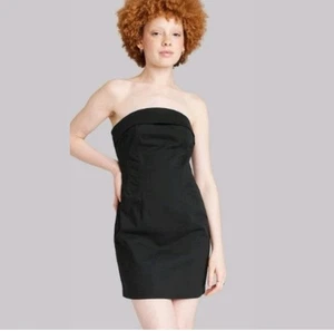 Vestido ceñido al cuerpo tubo de sarga para mujer - negro Wild Fable. Talla grande. Nuevo con etiquetas. Q - Imagen 1 de 7