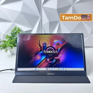 Lepow 15.6" Portable Monitor Type-C HDMI Full HD 1080p Display with Speakers - Picture 1 of 13