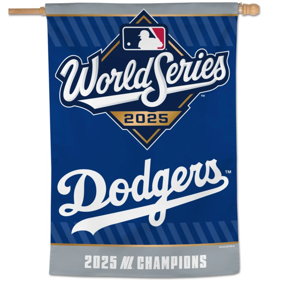 2025 World Series 28x40 Banner Los Angeles Dodgers NLCS Champions Licensed - Image 1 of 1