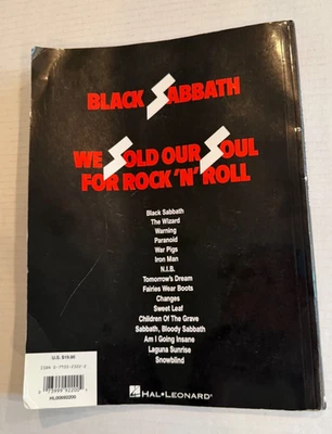 OZZY Black Sabbath We Sold Our Soul for Rock & Roll Guitar Tab Book Hal Leonard - Image 1 of 4