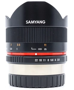 Samyang 8mm f/2.8 UMC Fisheye II Lens for Fujifilm X - Excellent Condition, - Picture 1 of 3