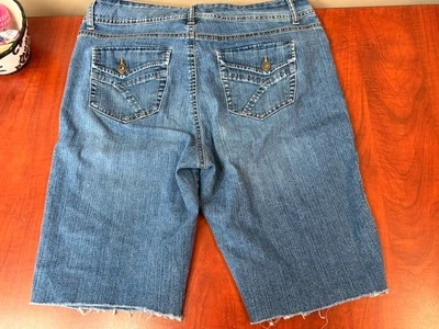 Pantalones Cortos de Jean BandolinoBlu Para Mujer Talla 16 Azul Ajuste Perfecto Bermudas Corte Elástico Foto 1 de 4