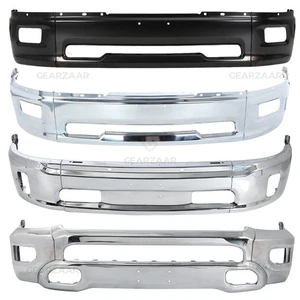 Chrome/Black Steel Front Bumper Cover Face Bar For 2009-2024 RAM 1500 W/Fog Ghqp - Picture 1 of 45