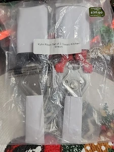 Kuhn Rikon Set of 2 Kitchen Shears Scissors Snips Classic Colors- Red Black - Picture 1 of 1