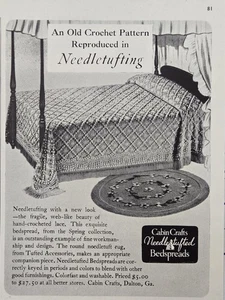 Colchas acolchadas con aguja artesanal de cabina Dalton GA patrón de ganchillo anuncio impreso 1942 - Imagen 1 de 4