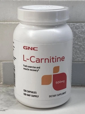 Suplemento dietético GNC L-Carnitina 500mg - 120 cápsulas BB: 06/2026 - Imagem 1 de 3