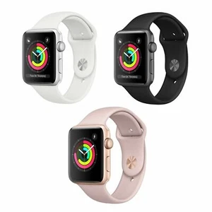 Apple Watch Series 3 38 mm GPS + bracelet en aluminium cellulaire 16 Go - Excellent état - Photo 1 sur 5