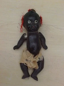 Muñeca de cerámica articulada negra afroamericana vintage - Imagen 1 de 3