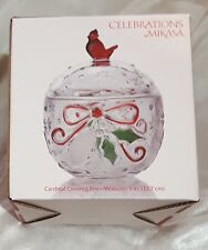 Bless This Home Crystal Sweets Dish Mikasa Holiday Bells 5084858